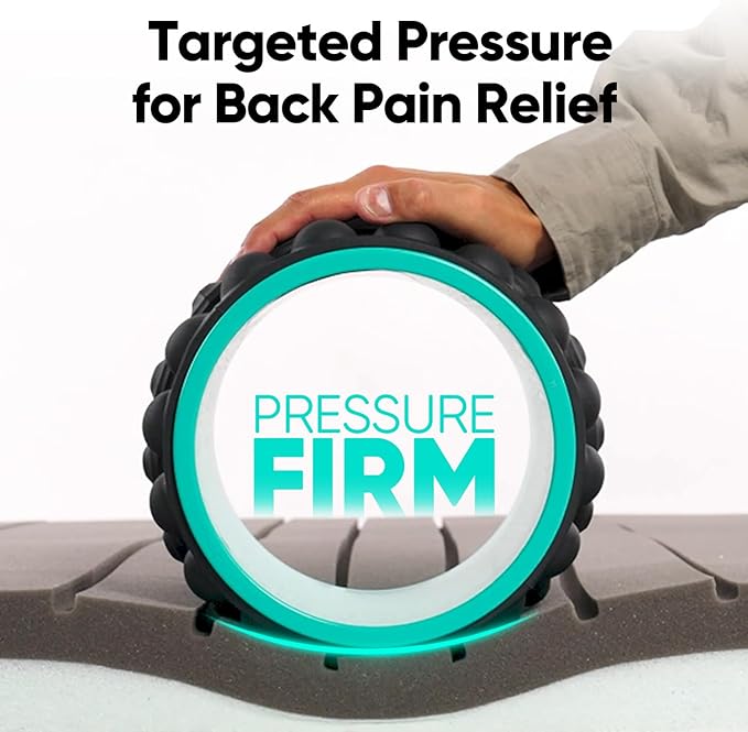 FitBeast Back Roller, Back Wheel Foam Roller - Targeted Muscle Roller for Deep Tissue Massage, Back Stretcher - Bloomnest
