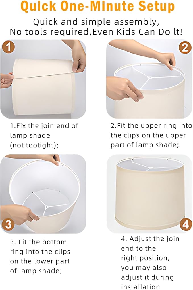 Rustic Deer Printed Large Drum Lamp Shades Set of 2. Easy Assembly.11.4"x13"x10" Barrel Brown Lamp Shade For Cabin Lodge Decoration.Replacement Lamp Shades For Table Lamps(Sipder Model) - Bloomnest