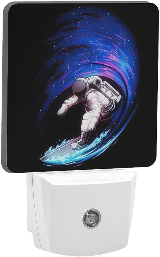 Space Astronaut Night Light, Plug into Wall Decor Nightlights for Bedroom, Bathroom, Hallway, Kitchen, with Dusk to Dawn Light Auto Sensors LED Night Lights for Boys Girls Women Men Room Gifts - Bloomnest