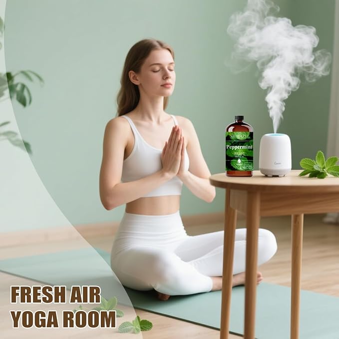 Peppermint Essential Oil, Peppermint Oil 16 Fl Oz 480ML for Diffuser Humidifier Yoga Cleaning DIY Candle Soap Making Essential Oils - Bloomnest