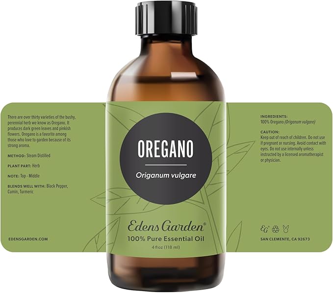 Edens Garden Oregano Essential Oil- 100% Pure Premium Grade, Undiluted, Natural, Therapeutic, Aromatherapy, The Best for Diffuser, Candle, Laundry, Humidifiers 118 ml (4 fl oz) - Bloomnest