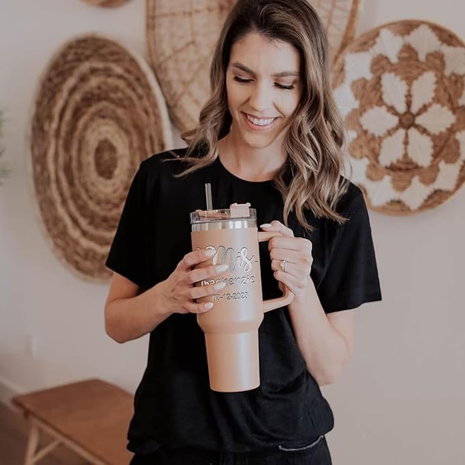Custom Mama Bear Tumbler with Kids Names, Personalized Mothers Day Gift for Women, Her, New Mom, Customized 40oz Insulated Stainless Steel Coffee Mom Cup with Straw Lid - Bloomnest