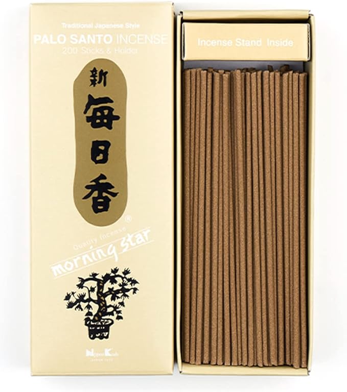 MORNING STAR - Palo Santo 200 Sticks Incense by Nippon Kodo Japanese Quality Incense MORNING+STAR