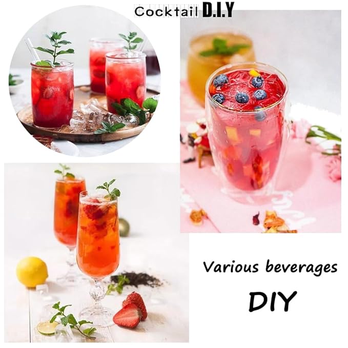 Fruit Tea Blend 12.34OZ,For Hot Or Cold Brew,Hibiscus Blossoms and Berries Based Herbal Loose Leaf Tea,Vegan,Caffeine Free,Vitamines Rich,DIY - Bloomnest