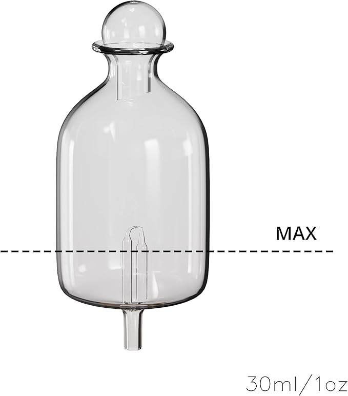 30ml Hand-Blown Glass Atomizing Chamber for Waterless Essential Oil Diffusers - High Transparency, Plastic-Free Nebulizing Vessel, DIY Replacement Accessory, Aria CHEZARTEMIS