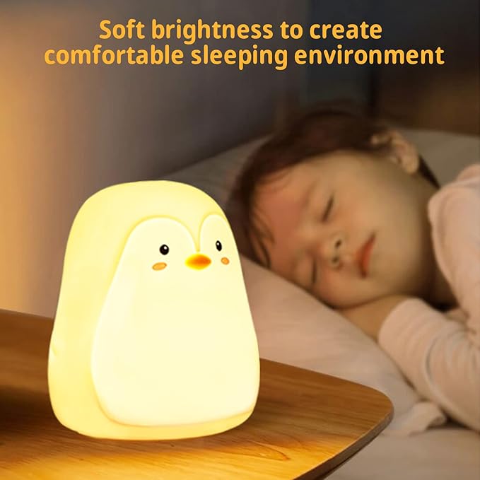 Tremdwoto Night Light for Kids, Penguin Silicone Nightlight Lamp, 7 Color Changing Nursery Night Light for Kids Bedroom, Super Gift for Boys Girls Toddler Children - Bloomnest
