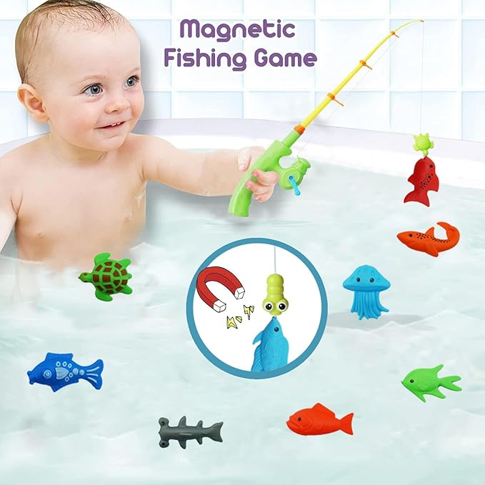 Bath Bombs for Kids with Surprise Fishing Games Inside for Girls Boys - 20 Shell Kids Bath Bombs Gift Set, Handmade Bubble Bath Fizzes Bomb for Chrildren Birthday Christmas and Party Favor