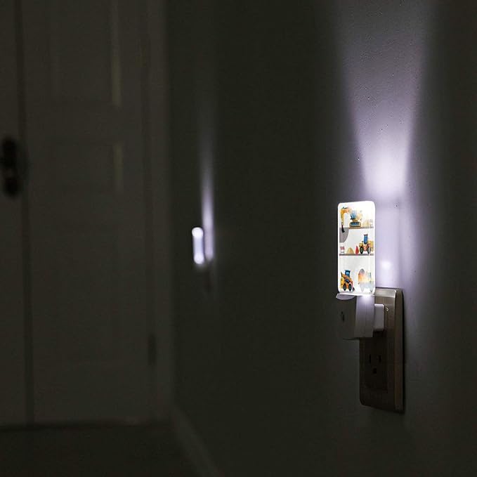 Led Night Light, Construction Car Decorative Plug in Nightlights,with Smart Auto Dusk to Dawn Night Light for Bedroom, Kitchen, Nursery, Bathroom - Bloomnest