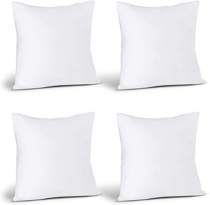 Utopia Bedding Throw Pillows (Set of 24, White), 16 x 16 Inches Pillows for Sofa, Bed and Couch Decorative Stuffer Pillow - Bloomnest