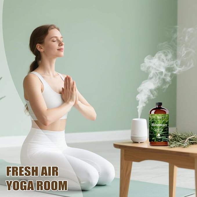 Rosemary Essential Oil, Rosemary Oil 16 Fl Oz 480ML for Diffuser Humidifier Yoga Cleaning DIY Candle Soap Making Essential Oils - Bloomnest