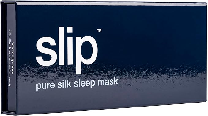 slip Pure Silk Sleep Mask - Navy | 100% Mulberry Silk, Ultra Soft & Comfortable, Blocks Light for Restful Sleep | Adjustable Strap for Perfect Fit, Gentle on Skin & Hair | Ideal Travel Accessory - Bloomnest