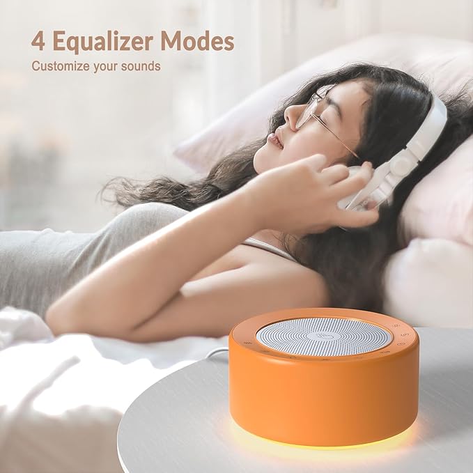 Nursery Lamp with Sound Machine, Mood Lighting, 7 Colors Night Light, 30 Soothing Sounds, White Noises for Baby, Adults. Timer, Plug in, Memory Function, Touch Control - Bloomnest