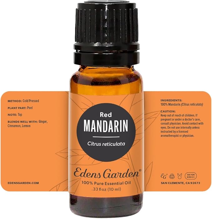 Edens Garden Mandarin-Red Essential Oil- 100% Pure Premium Grade, Undiluted, Natural, Therapeutic, Aromatherapy, The Best for Diffuser, Skin, Candle, Humidifiers 10 ml (.33 fl oz) EdensGarden