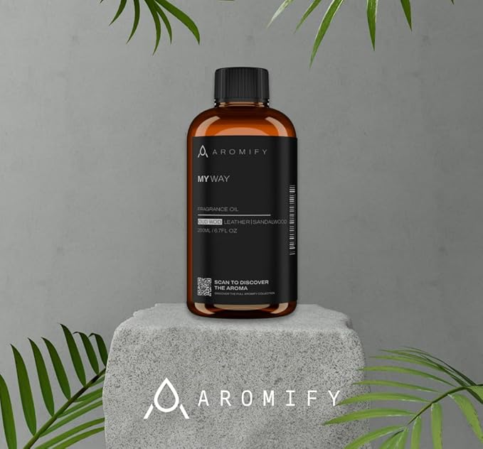 My Way Diffuser Oil, Inspired by 1 Hotel Miami Beach, 6.7 FL Oz, 200 mL Hotel Scent Diffuser Oil, My Way Aromatherapy Blend of Essential Oils for Home & Office, Leather & Sandalwood Scent. - Bloomnest