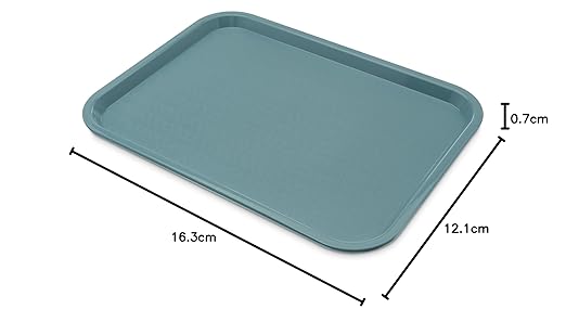 Carlisle FoodService Products Cafe Plastic Fast Food Tray, 12" x 16", Slate - Bloomnest
