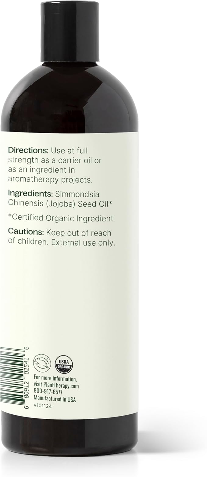 Plant Therapy Organic Jojoba Golden Carrier Oil 16 oz Base Oil for Aromatherapy, Essential Oil or Massage use - Bloomnest