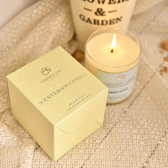 Chloefu LAN Rose Noir & Oud Scented Candle Luxury Soy Large Candle Jar 14.1 oz,100 Hours Long Lasting Burning Highly Scented Candle,Valentines Day Gifts for Her - Bloomnest