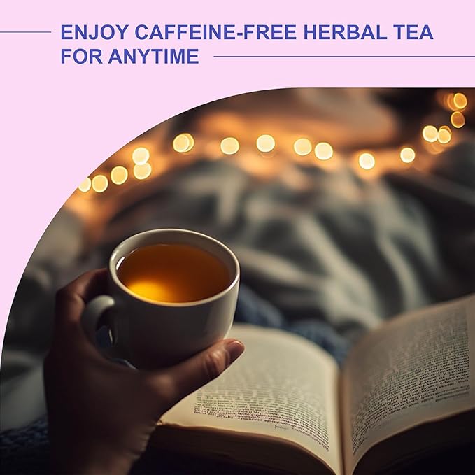 WT WEETEE Chamomile & Passionflower Nighty Herbal Tea Bags 50 Counts, Includes Spearmint, Valerian Root, Lavender, Peppermint & More, Natural Caffeine-free - Bloomnest