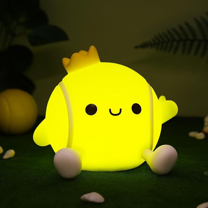 Attivilife Tennis Night Light, Tennis Ball Gifts for Kids, Rechargeable Nursery Bedroom Table Decor Dimmable LED Touch Lamp, Birthday Graduation Christmas Gift for Baby Boy Girl Teen Adult Athlete - Bloomnest
