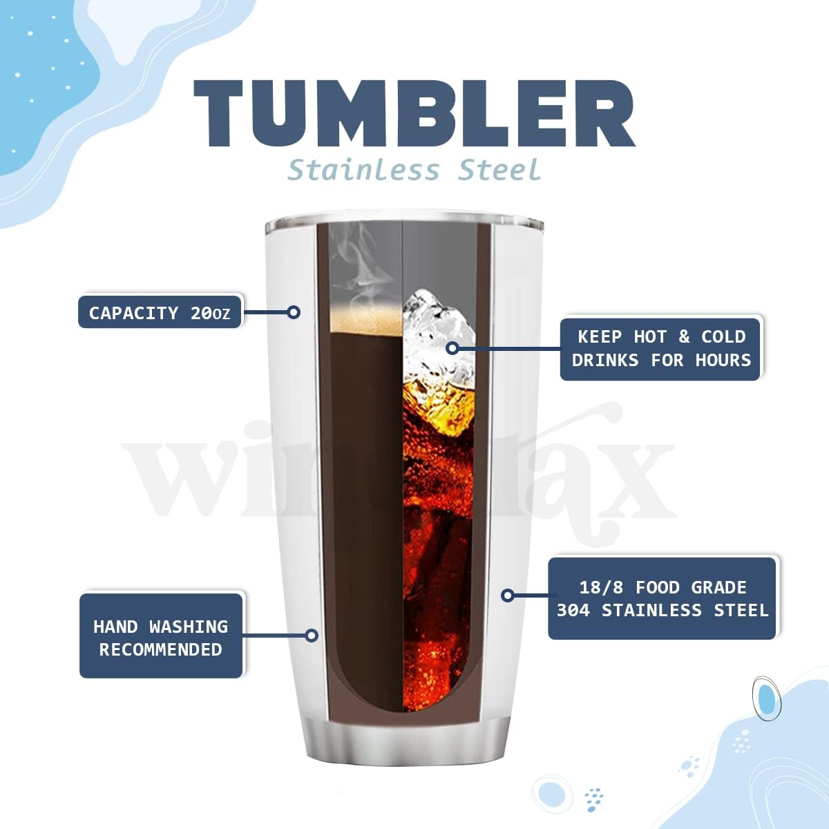 winorax Queen of The Camper Tumbler Personalized Camping Tumbler Gifts For Campers Woman from Husband Boyfriend Sisters Best Friend Coffee Cup 20oz 30oz Travel Mug Stainless Steel