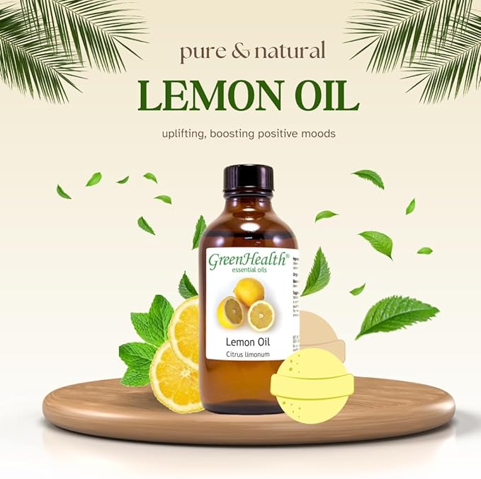 4 oz Lemon Essential Oil (100% Pure & Uncut) - GreenHealth Greenals
