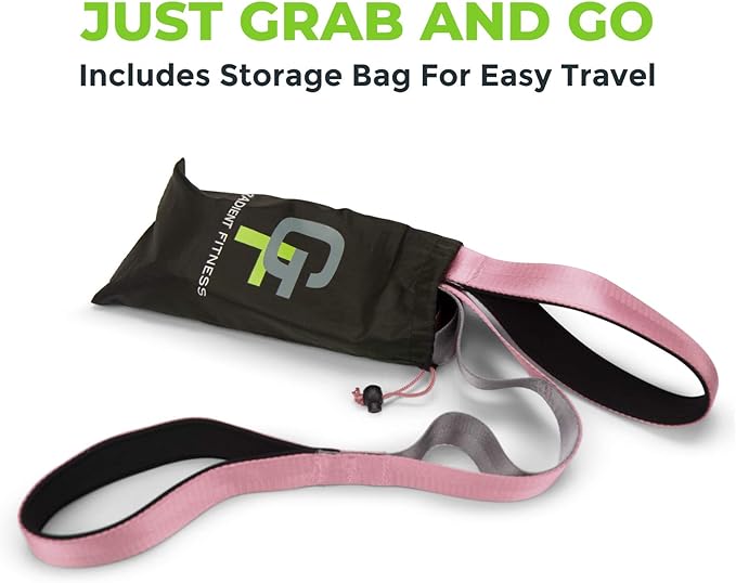 Gradient Fitness Stretching Strap for Physical Therapy, 12 Multi-Loop Stretch Strap 1.5" W x 8' L, Neoprene Handles, Physical Therapy Equipment, Yoga Straps for Stretching, Leg Stretcher. - Bloomnest