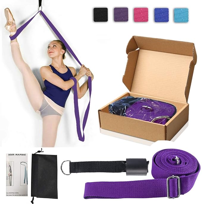 Adjustable Leg Stretcher Lengthen Ballet Stretch Band - Easy Install on Door Flexibility Stretching Leg Strap Great Cheer Dance Gymnastics Trainer Stretching Equipment Taekwondo Training - Bloomnest