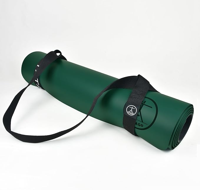 Tatago Hot Yoga Mat Non Slip-Professional Grade Natural Rubber Yoga Mat, Pliates Mat, Stretching Mat or exercise mats for home workout. Nonslip for Hot and Sweaty Classes. Includes Yoga Strap for Carrying and Stretching too. - Bloomnest