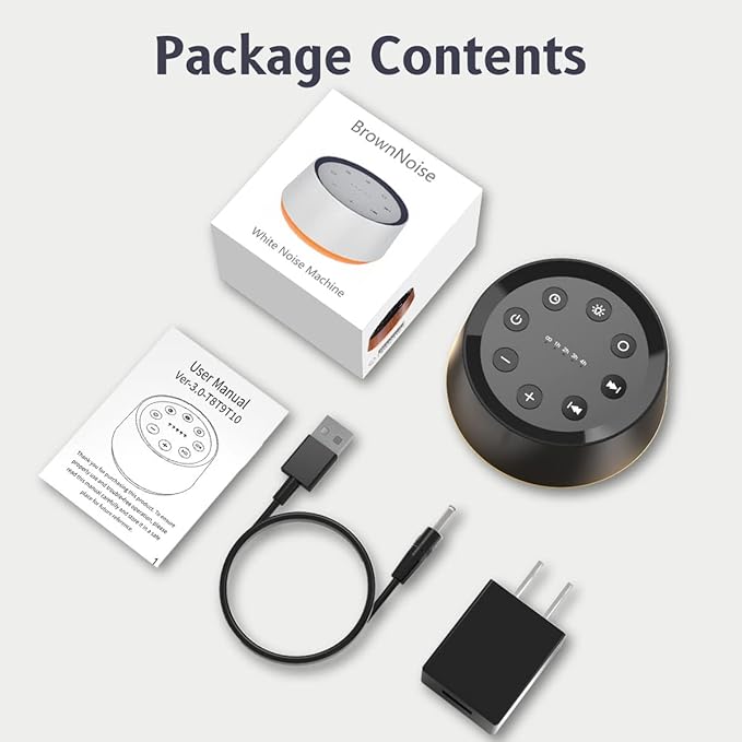 Brown Noise Sound Machine with 30 Soothing Sounds 12 Colors Night Light White Noise Machine for Adults Baby Kids Sleep Machines Memory Function 36 Volume Levels 5 Timers for Home Office Travel - Bloomnest