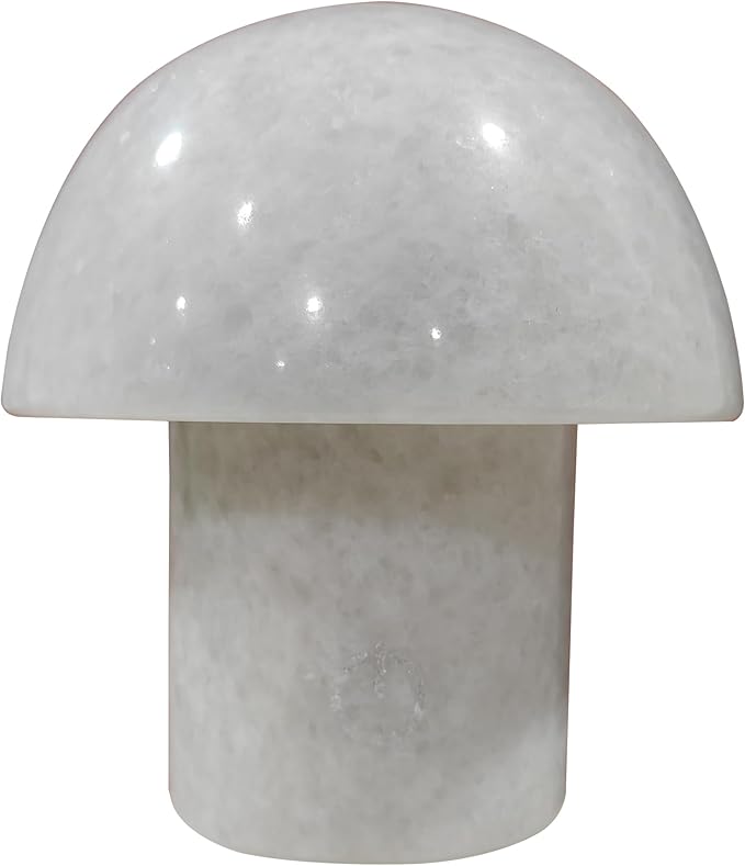 Rechargeable Mushroom Night Light - Dimmable Natural Marble Stone Table Lamp, LED Touch Light for Bedside, Meditation, Entryway, Gift Idea - Bloomnest