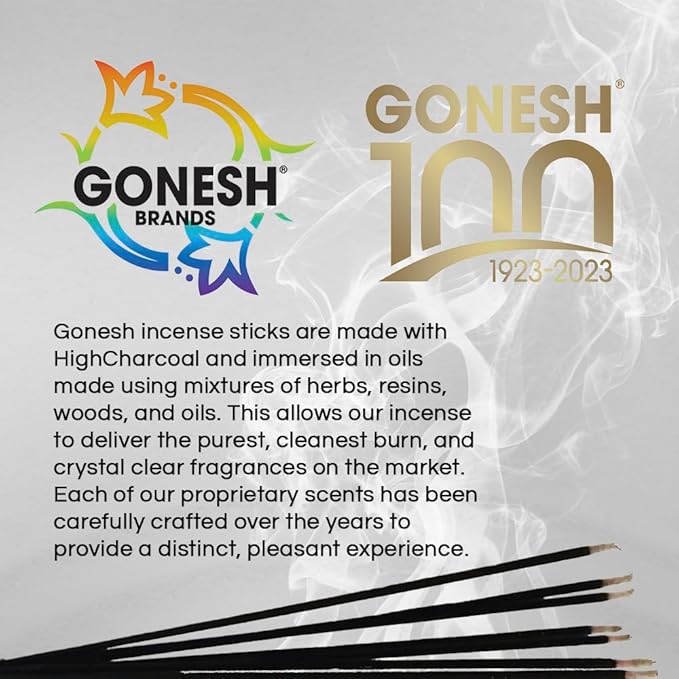Gonesh - Extra Rich Incense Sticks - Non-Toxic 10” Slow Burn Aromatic Sticks - Black Stinger - 100 Count Gonesh