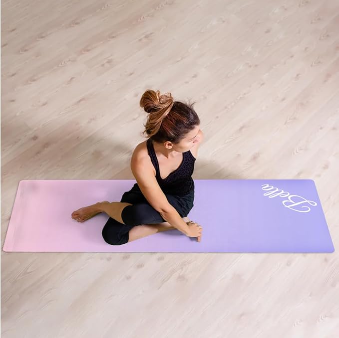 Custom Name Yoga Mat,Personalized Travel Yoga Exercise Mat,Non Slip,Perfect for Kids & Adults,Gradient Color E Series - Bloomnest