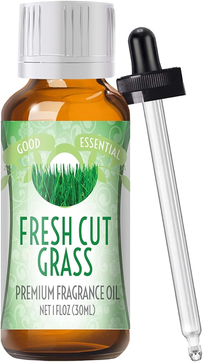 Good Essential Professional Fresh Cut Grass Fragrance Oil 30ml for Diffusers, Candles, Soaps, Lotions, Perfume 1 fl oz - Scent for Candle Making - Fresh Cut Grass Diffuser Oil GoodEssential