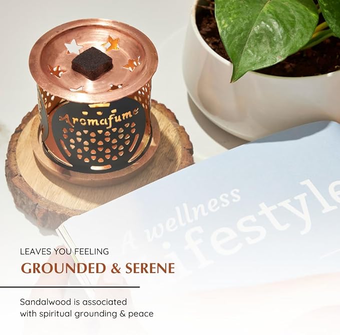 Royal Sandal Incense Bricks (3 x 9 Bricks) Refill Pack by Aromafume | Made with Sandal Flower & Sandalwood | Ideal for Prayer and Rituals | Natural, Low Smoke, Non Toxic Incense Bricks Aromafume