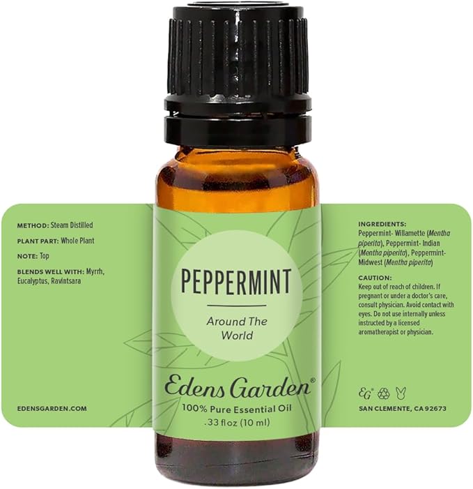Edens Garden Peppermint Around The World Essential Oil- 100% Pure Premium Grade, Undiluted, Natural, Therapeutic, Aromatherapy, The Best for Diffuser, Candle, Laundry, Humidifiers 10 ml (.33 fl oz) - Bloomnest