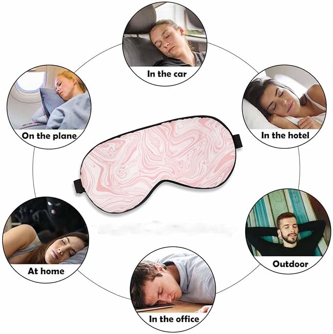 Marble SleepMask Grunge Abstract Liquid Paint Men Women Sleep Mask with Adjustable Strap Eye Cover Eye Shade for Travel, Nap,Meditation - Bloomnest
