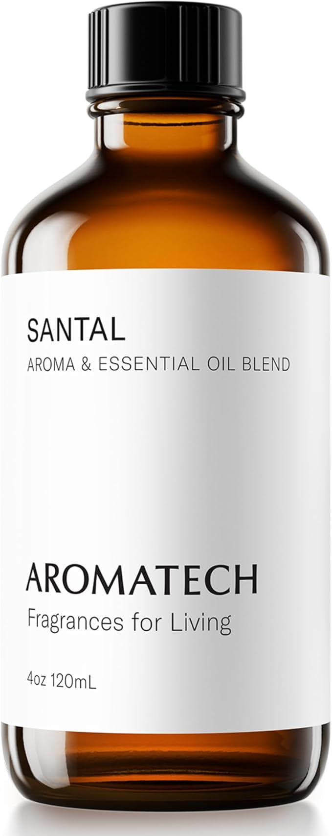AromaTech Santal Aroma Essential Oil Blend: Luxury Hotel Inspired Aromatherapy with Amber, Vanilla, Cedar & Sandalwood for Ultrasonic Diffusers & Nebulizers - 4 fl oz, 120 mL - Bloomnest