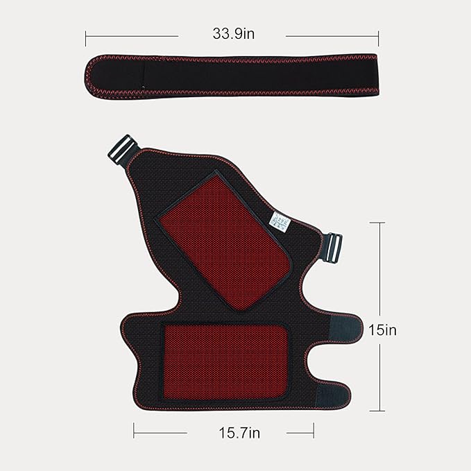 Heated Shoulder Brace with Massager Portable Electric Heating Pad for Shoulder Pain and Upper Arm Muscle Massage Heated Wrap for Shoulder Right - Bloomnest