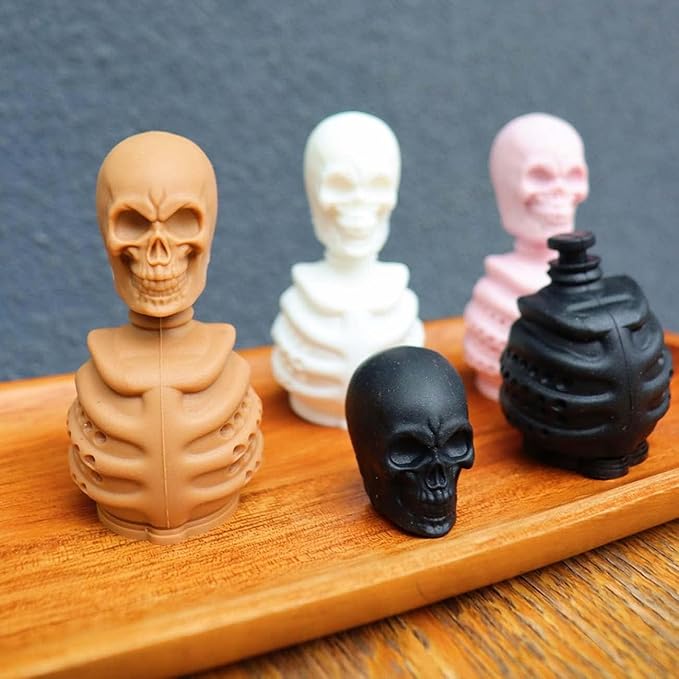 2 Skull Tea Infusers for Loose Tea, Food Grade Silicone Hot Tea Strainers for More Enjoyable Tea Times with Friends and Family(Black and Pink) - Bloomnest