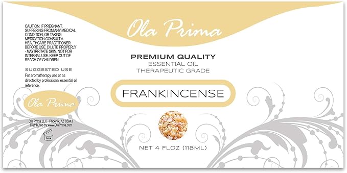 Ola Prima Frankincense Essential Oil 4oz – Frankincense Therapeutic Essential Oil 4 Fluid Ounces - Bloomnest