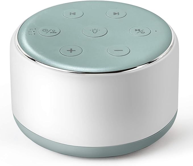 FamiSym White Noise Sound Machine Baby for Sleeping with Night Light – 34 Soothing Sounds, Rechargeable White Noise Machine for Kids Adults Sleep, Portable Lullaby Machine Baby Soother (Slate) - Bloomnest