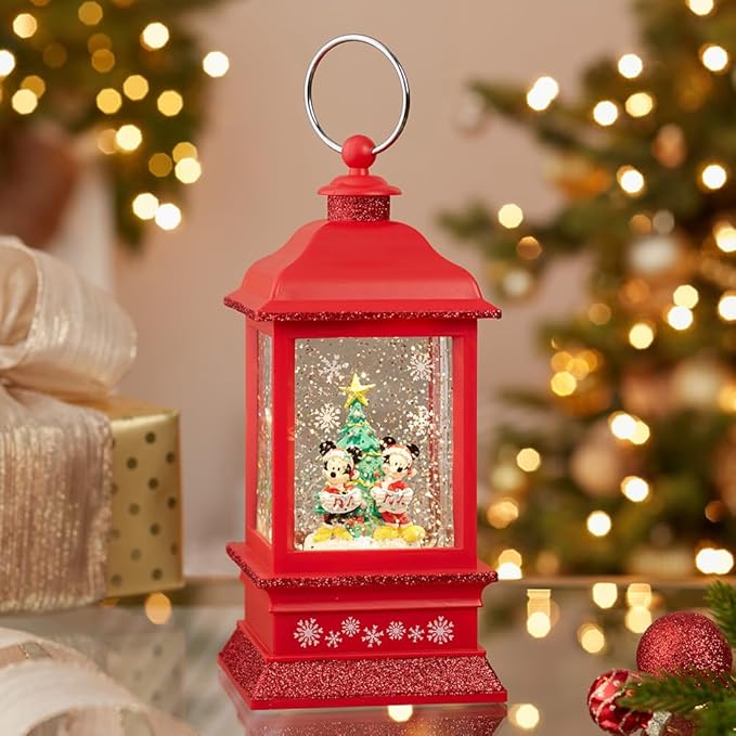 Disney Kurt Adler 9-Inch Battery-Operated Mickey and Minnie Spinning Musical Light-Up Lantern - Bloomnest