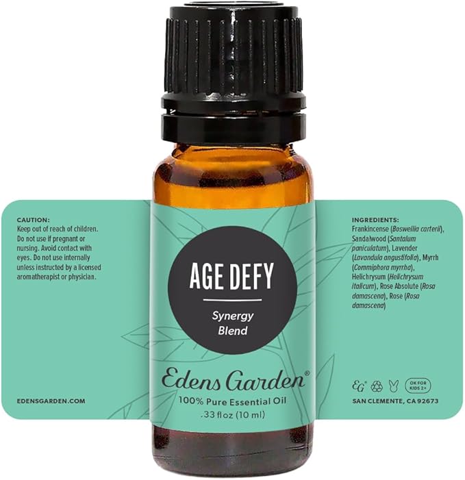 Edens Garden Age Defy Essential Oil Blend- 100% Pure Premium Grade, Undiluted, Natural, Therapeutic, Aromatherapy, The Best for Diffusing, Skin, Face, Kid Safe 10 ml (.33 fl oz) - Bloomnest