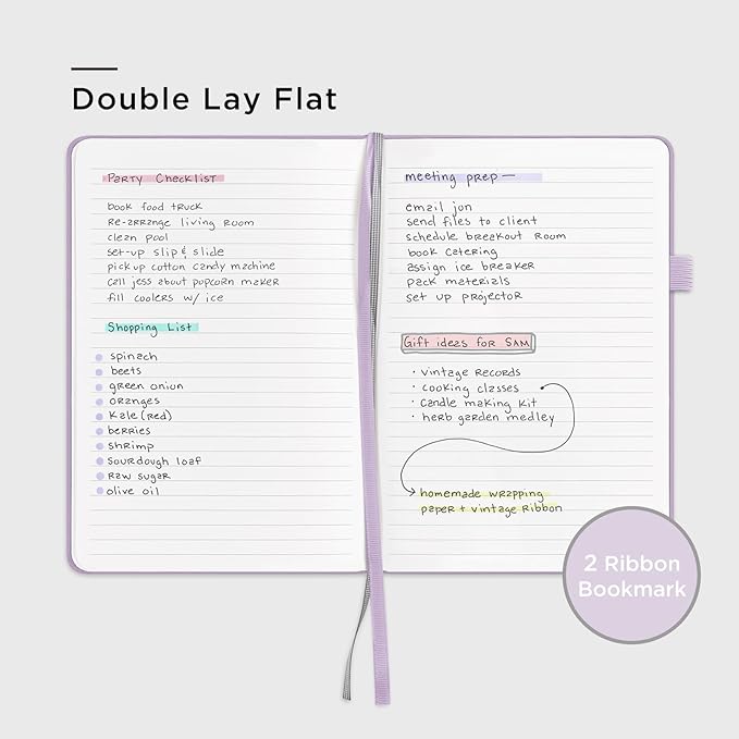 &And Per Se Lined Journal Notebook for Women&Men with Pattern, 160 Pages 100GSM Thick Paper, A5 Hardcover Journals for Writing(Lavender) - Bloomnest