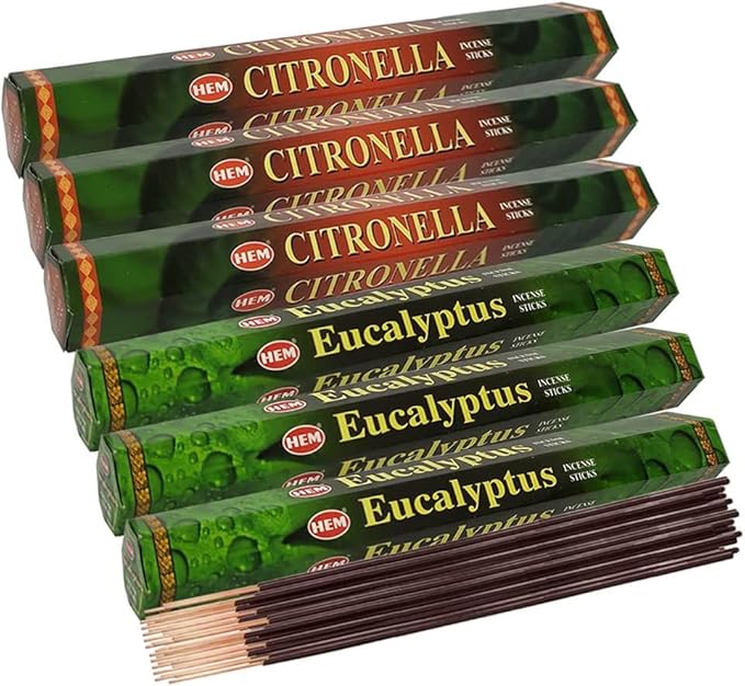 Citronella & Eucalyptus Incense Sticks & Holder Bundle Variety Pack from Hem Trumiri Insense Insence - Bloomnest