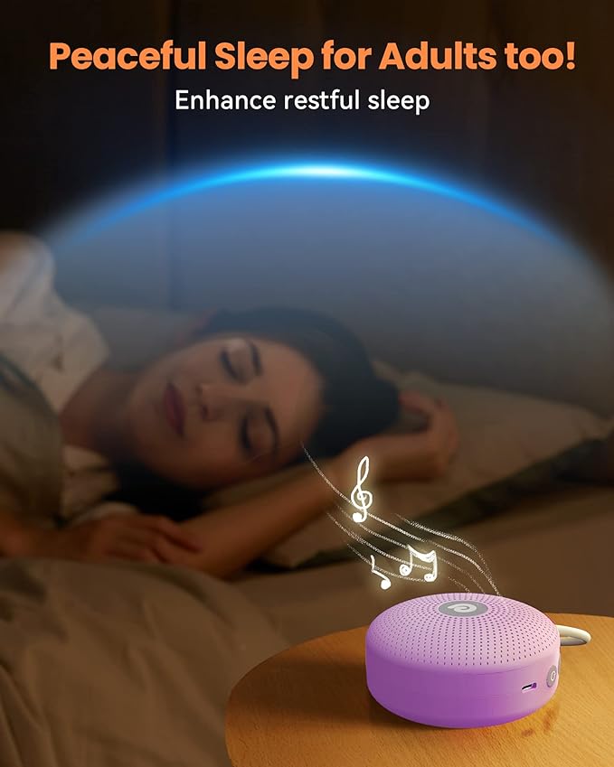 Dreamegg Baby Sleep Soother - Portable White Noise Machine Sound Machine Baby, Features Powerful Battery, 21 Soothing Sound, Noise Canceling for Office & Sleeping, Home, Travel, Gift - Bloomnest