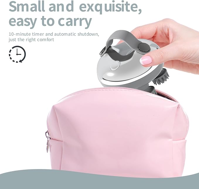 ScalpHero Smart Scalp Massager 2.0, Portable Heated Head with 128 Massage Nodes, Scalp Hero Electric Head Massager for Stress Relief, Deeply Clean Scalp Soothes Nerves & Promotes Hair Growth Bloomnest