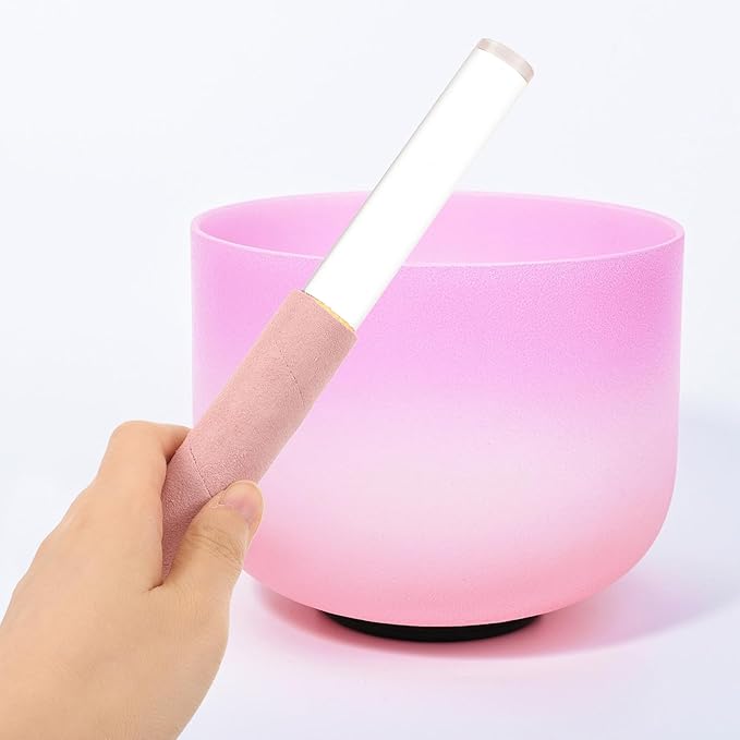Singing Bowl Mallet for Crystal Sound Bowls with Smooth Handle and Storage Bag Acoustic Instrument Accessory Ideal for Meditation and Yoga 7.87 Inch - Bloomnest