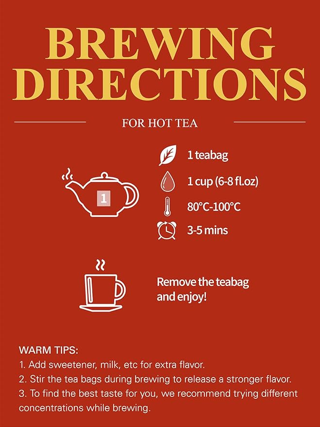 GLDNT Organic Pu-erh Tea Bags, Fermented Yunnan Dark Tea, Bold & Mellow Flavor, Caffeinated, 100 Count - Bloomnest