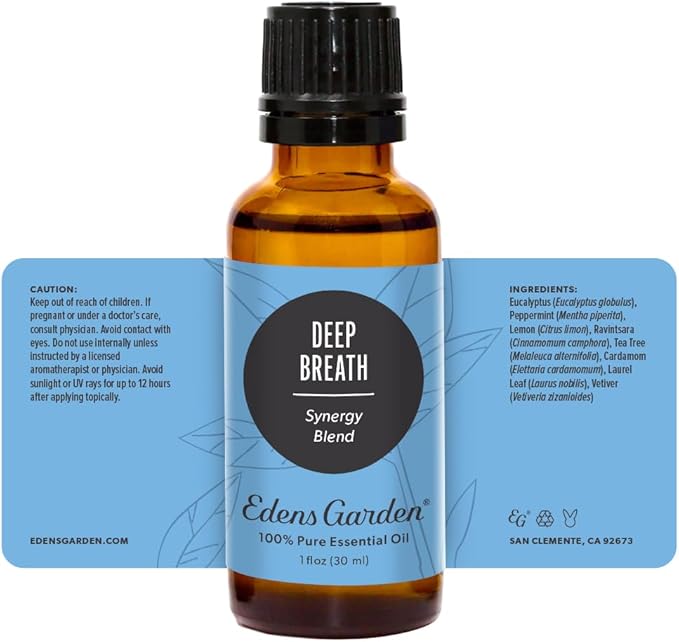 Edens Garden Deep Breath Essential Oil Blend- 100% Pure Premium Grade, Undiluted, Natural, Therapeutic, Aromatherapy, The Best for Skin, Humidifiers, Candle 30 ml (1 fl oz) - Bloomnest